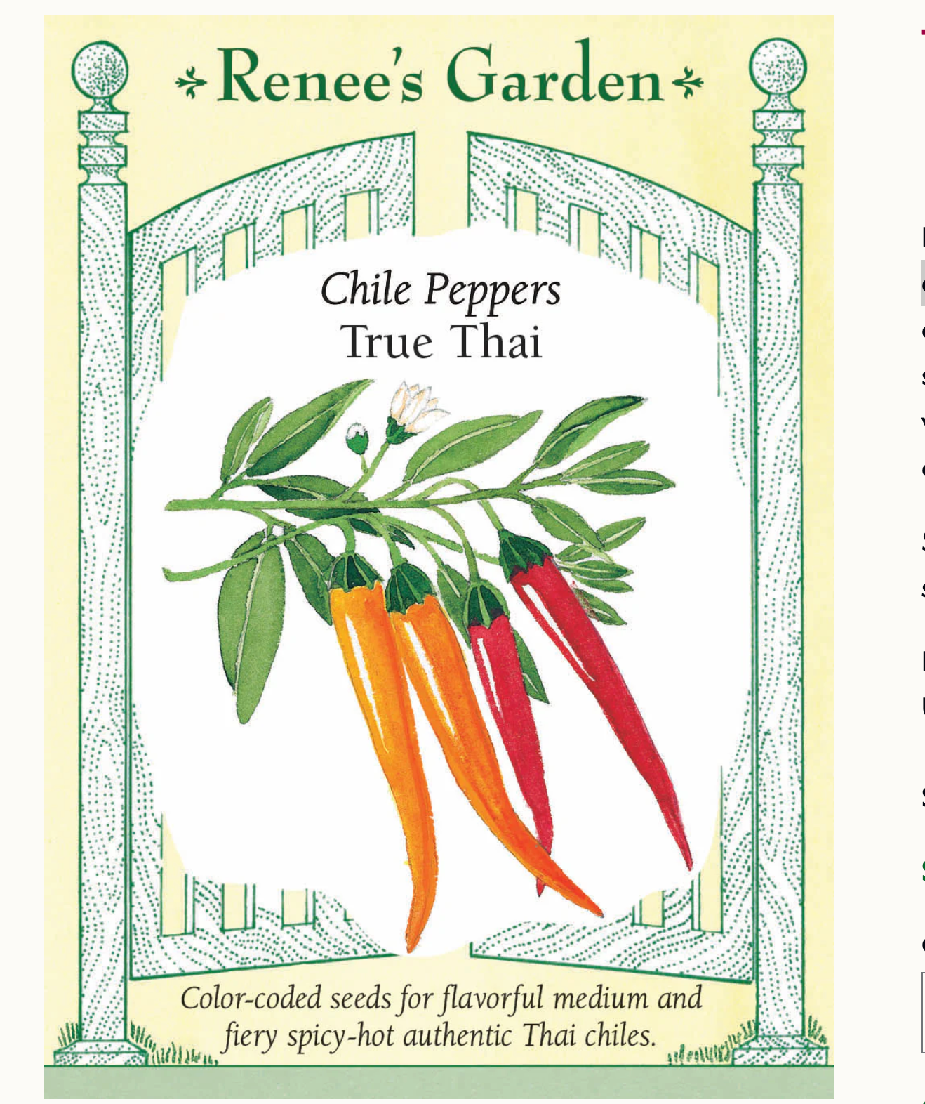 Renee's Garden | Chile Peppers True Thai
