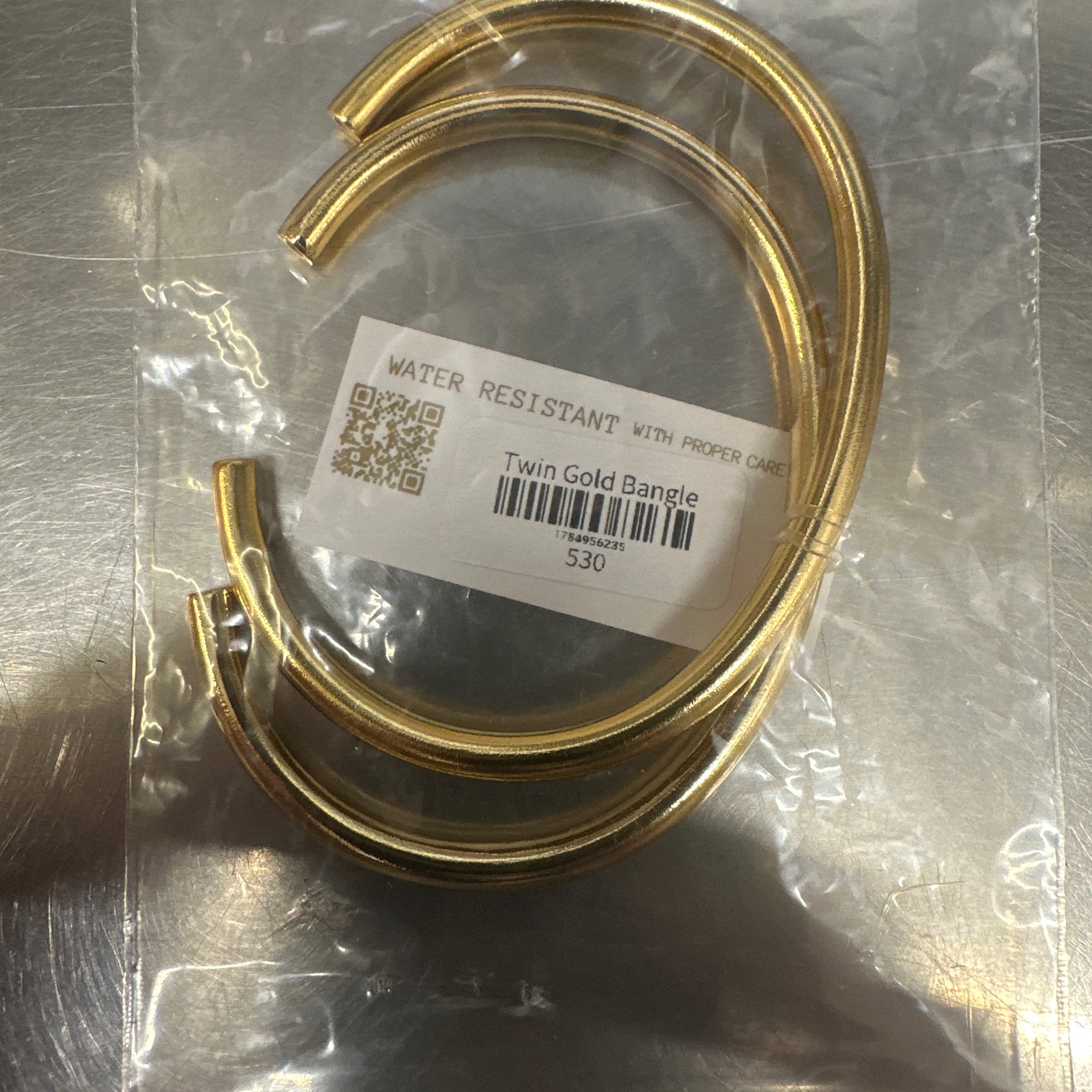 Twin Gold Bangle