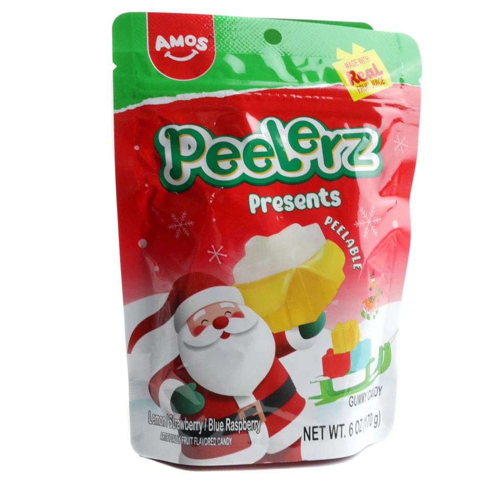 Peelerz Christmas Holiday Presents Gummy Candy 6oz 12ct