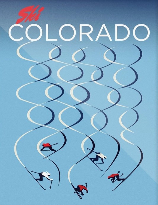 Ski Colorado Ski Trails Greeting Card