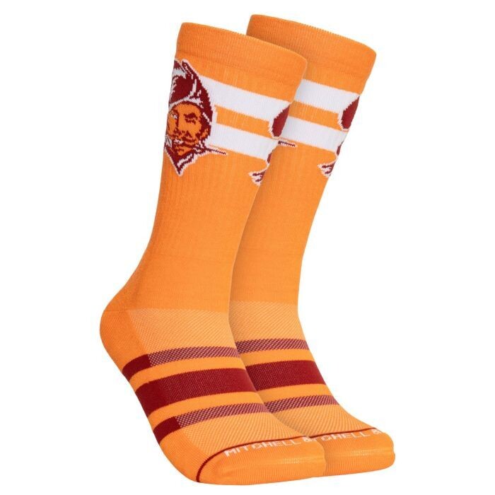 Tampa Bay Buccaneers Retro Mitchell and Ness Lateral Crew Socks