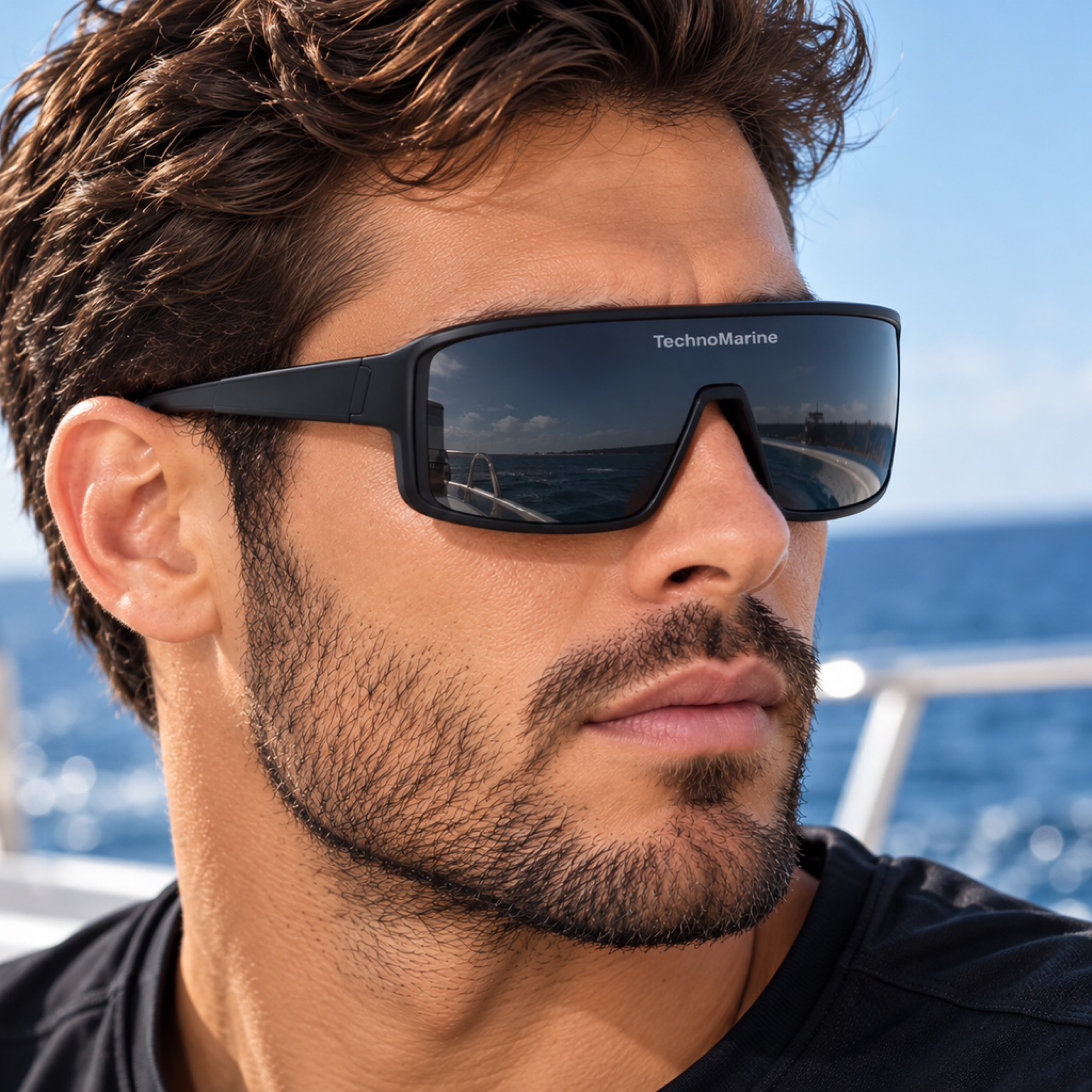 TechnoMarine Unisex Polarized Sunglasses - Smoke 