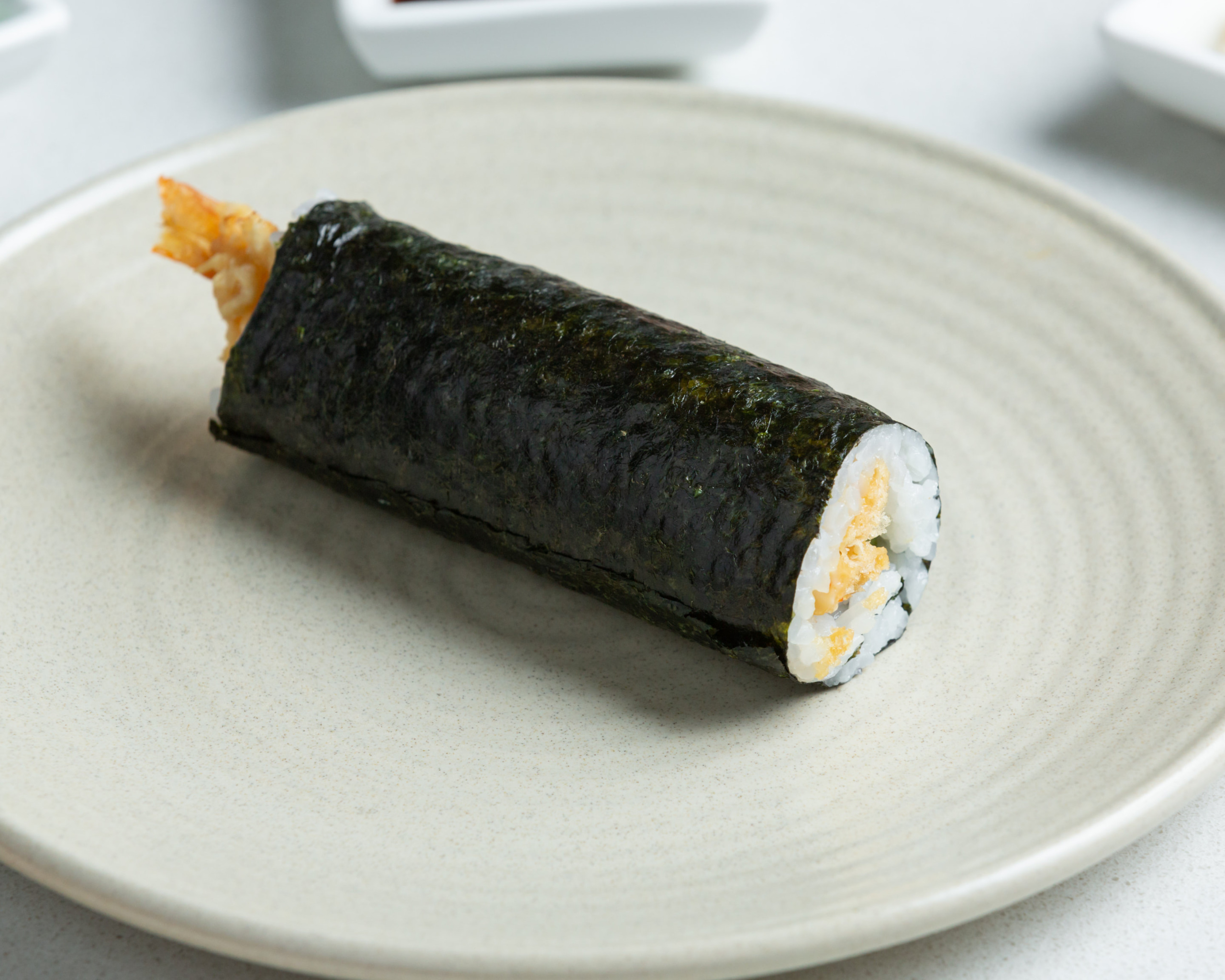 Tempura prawn hand roll