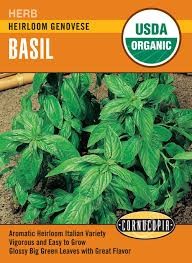 Heirloom Genovese Basil Seed Pack, Organic