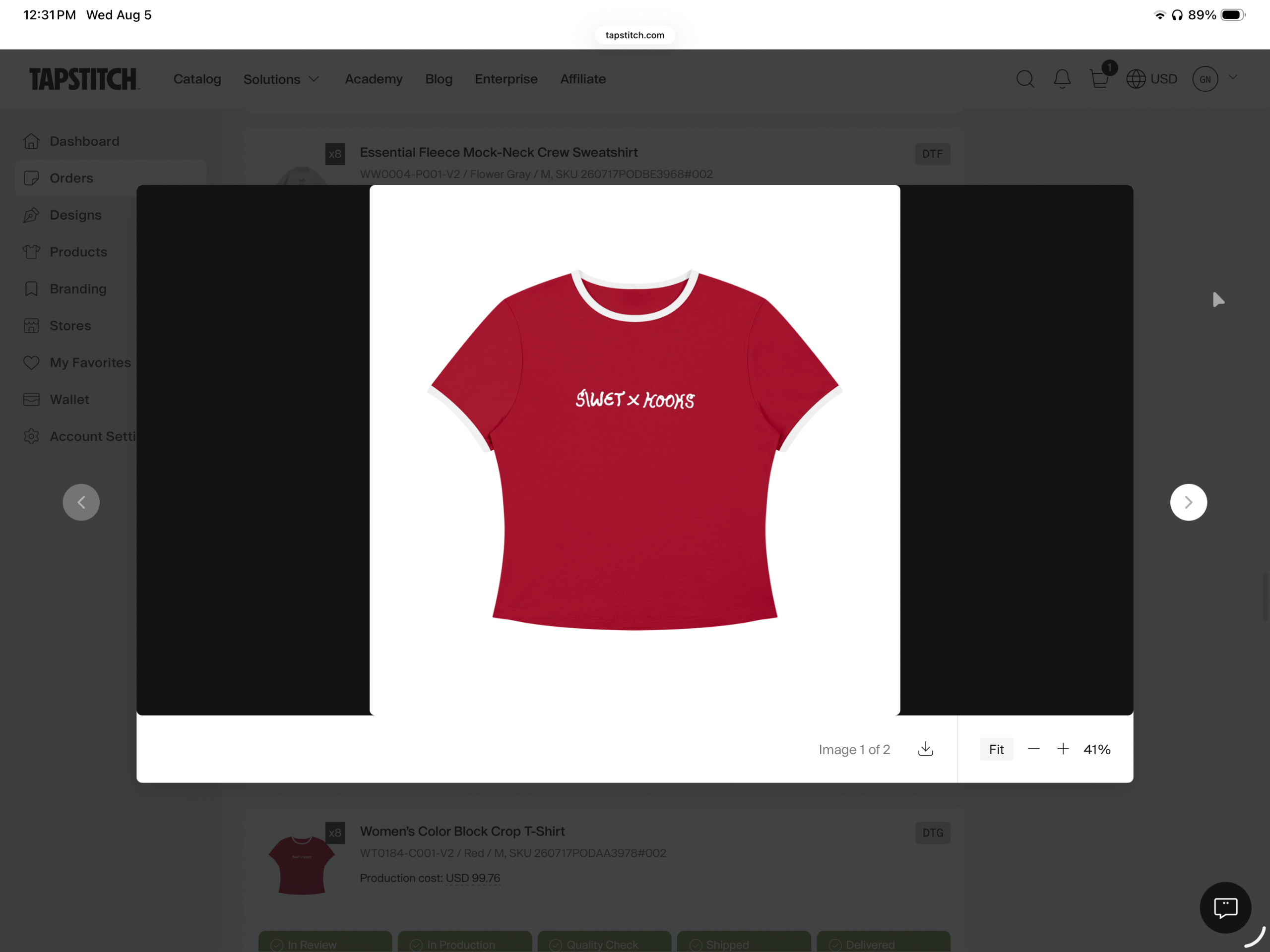 SWET red crop