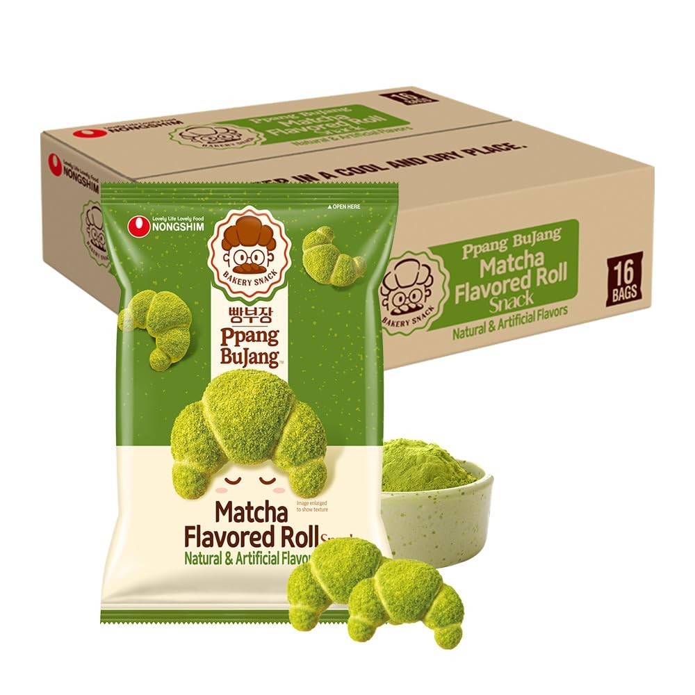 Nongshim Korea MATCHA Buttery Croissant Snack 1.94oz 16ct