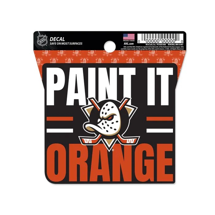 Anaheim Ducks Clean Cut Slogan Decal 3x4"