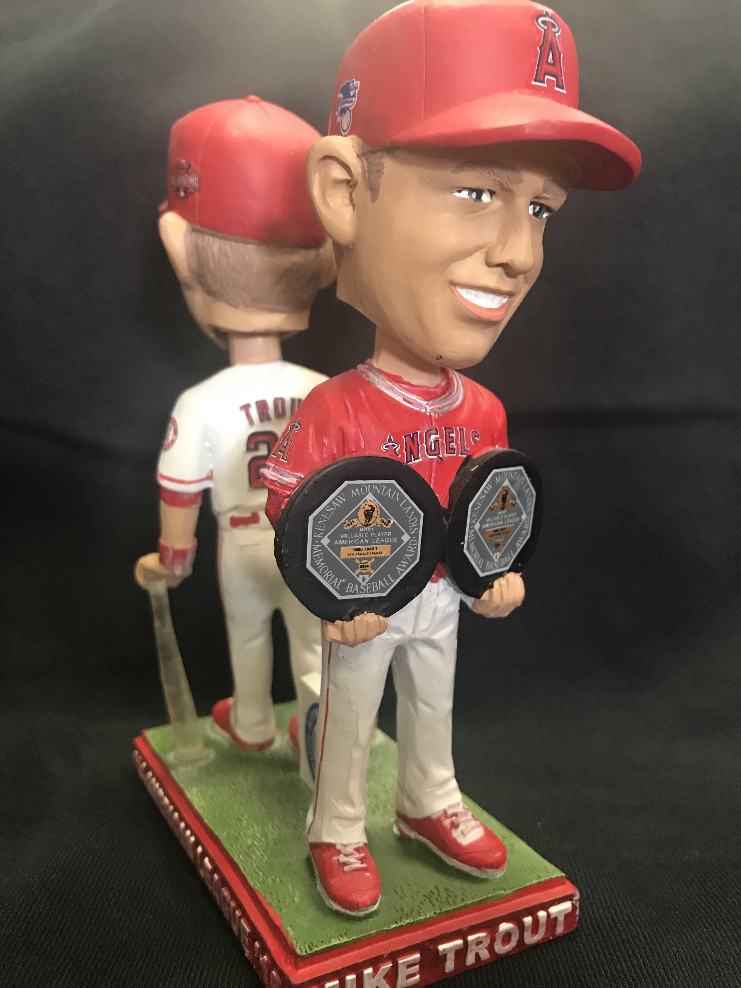 Los Angeles Angels Mike Trout 2x MVP Double Bobblehead