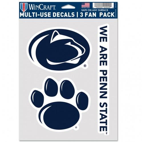 Penn State Nittany Lions Multi Use 3 Pack Fan Decals