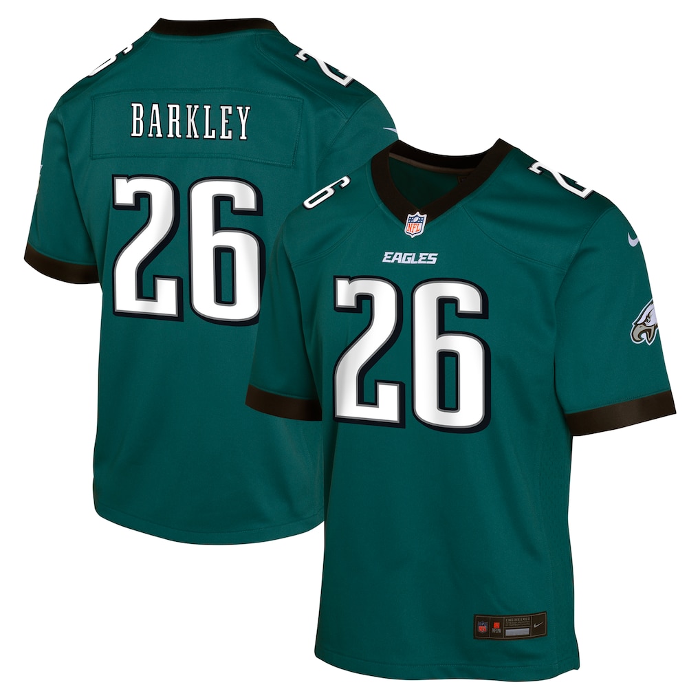 Philadelphia Eagles Saquon Barkley #26 Kids Green Nike Game Jersey