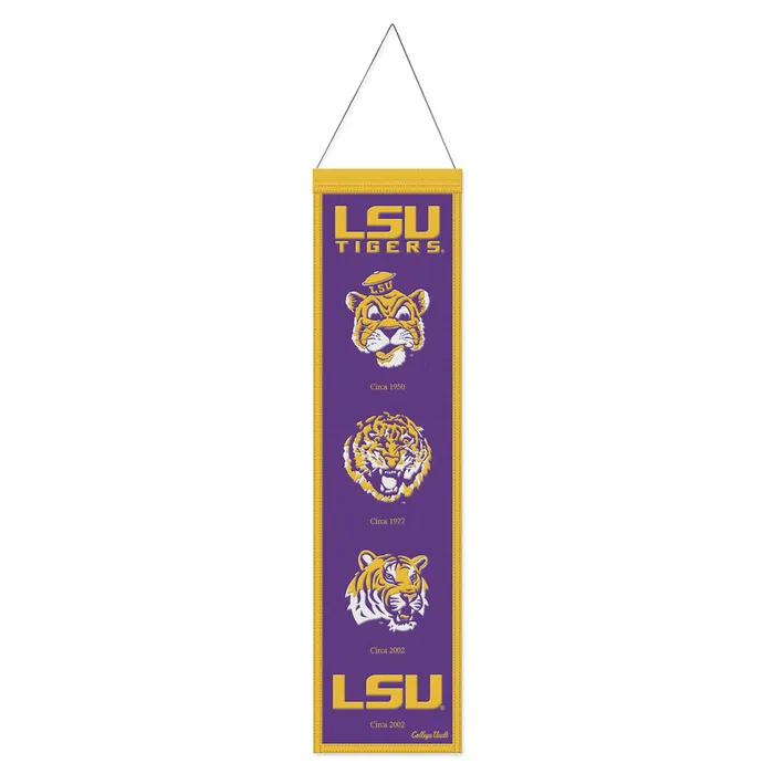 LSU Tigers Wool Evolution Banner 8x32"