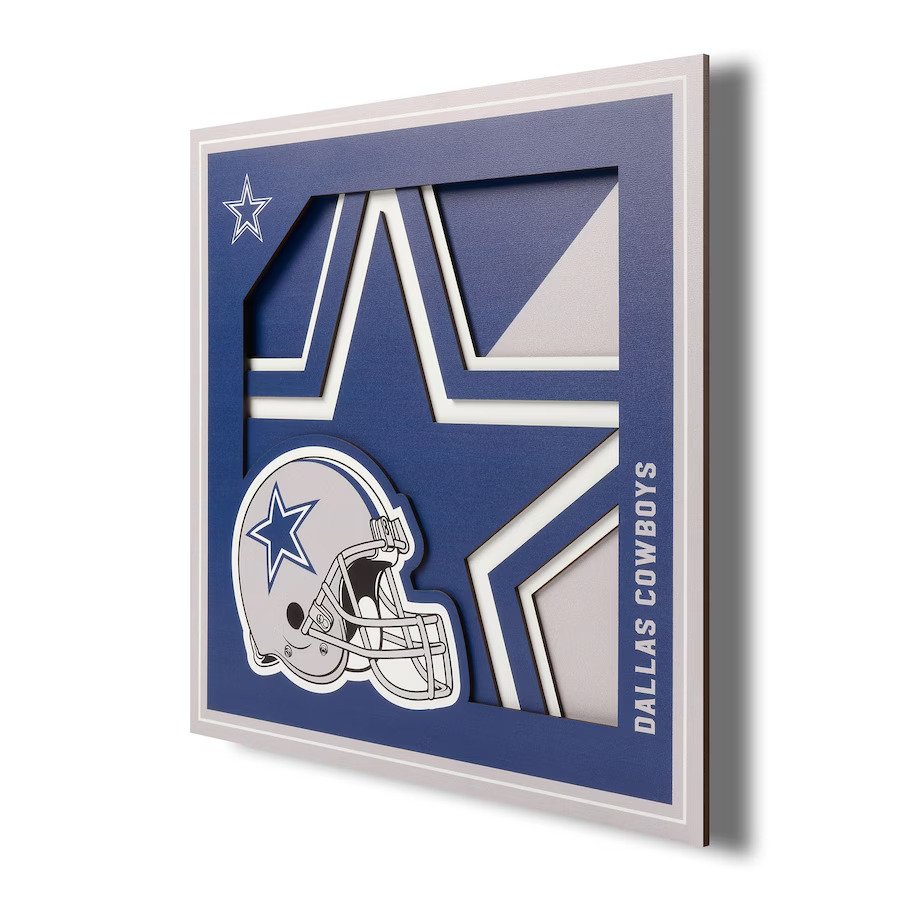 Dallas Cowboys 3D Wall Art 12x12"