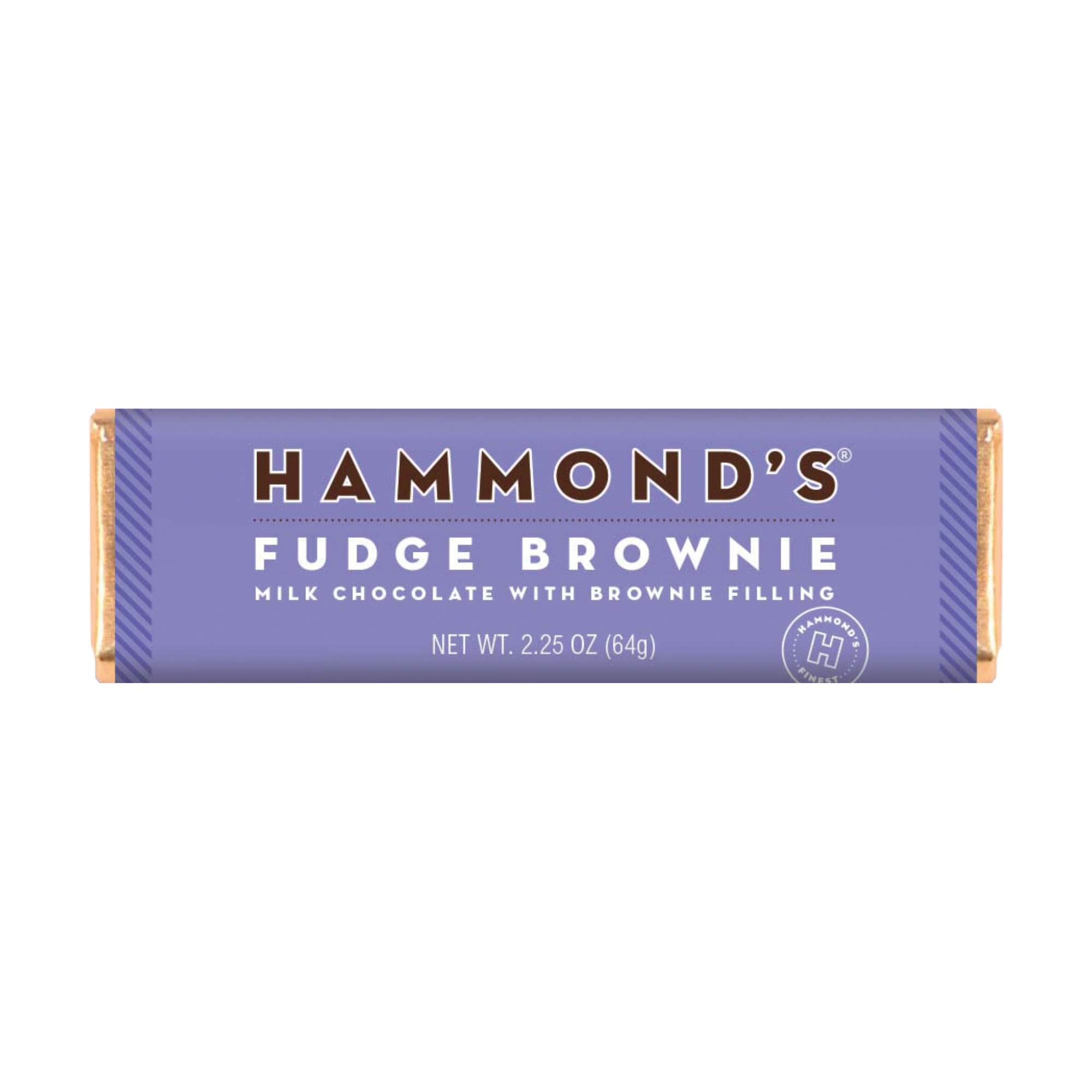 Hammond's Fudge Brownie Milk Chocolate Bar 2.25 oz 12 ct