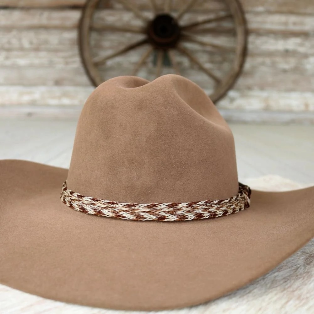 Willow - Horsehair Braided 6-Strand Hat Band – Chestnut | Handwoven in Ecuador