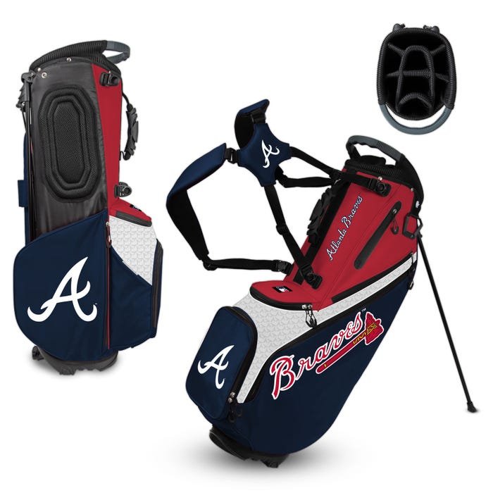 Atlanta Braves Hybrid Back Nine Carry Golf Bag