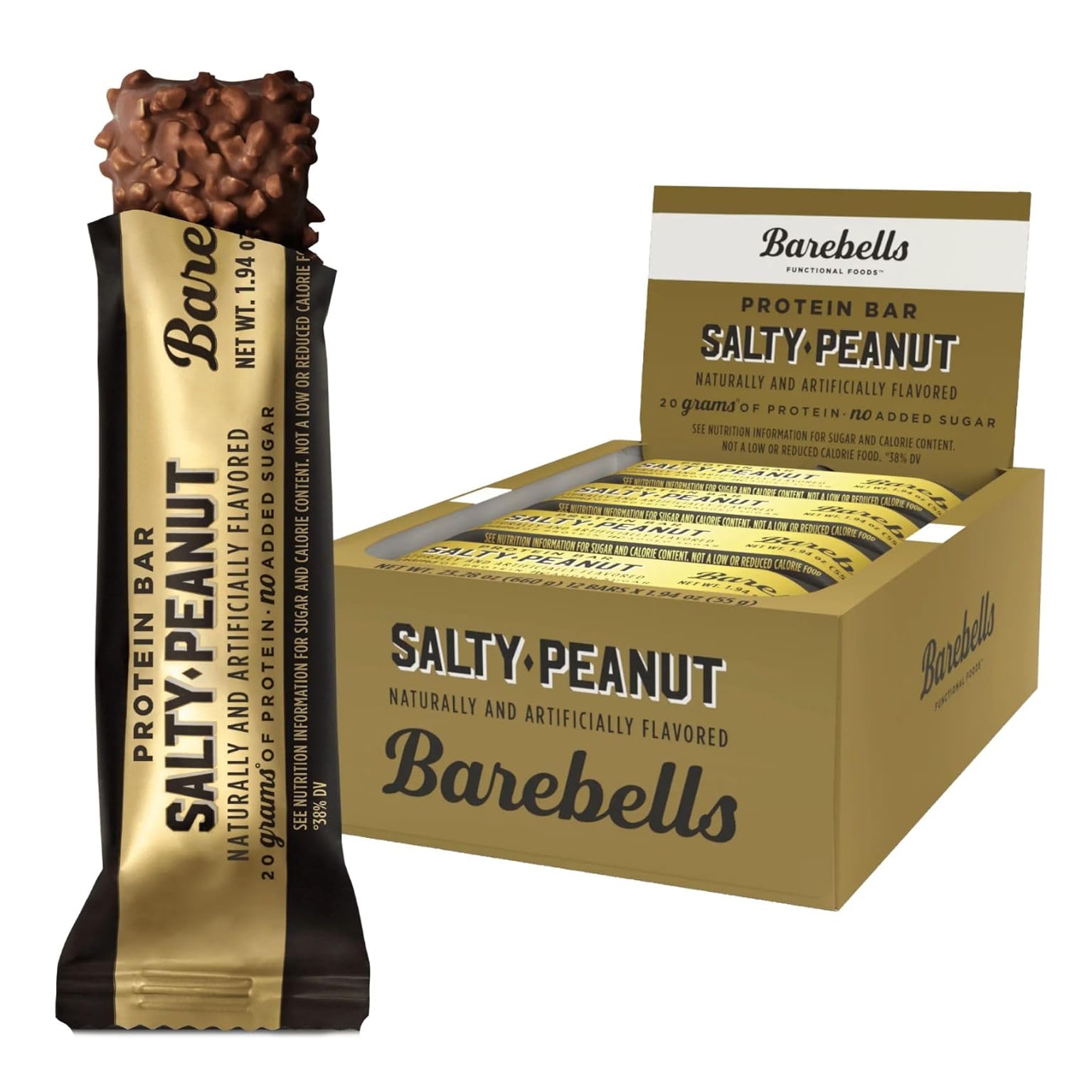 Barebells Protein Bars SALTY PEANUT  1.94 oz 12 ct