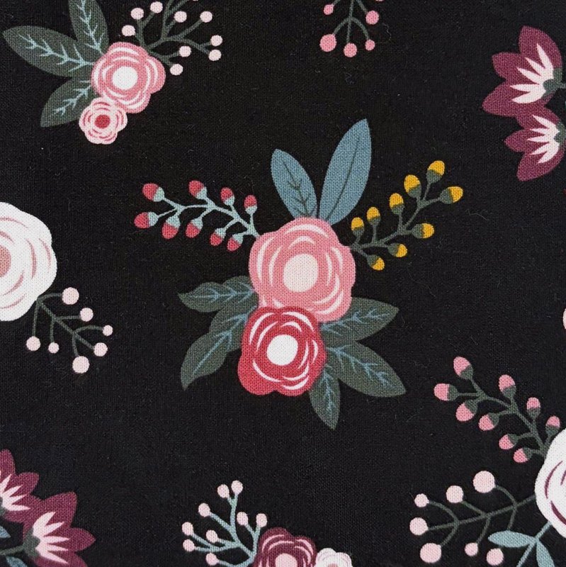 Sweet Floral on Black