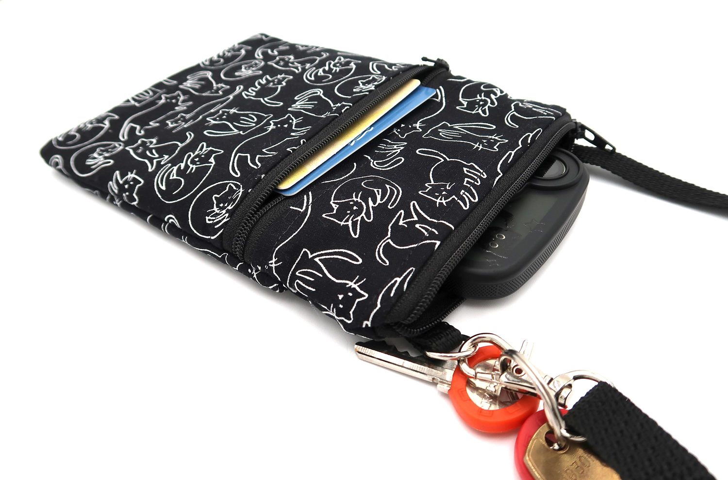 Small Crossbody Bag – Line Art Cats, photo 3 of 6