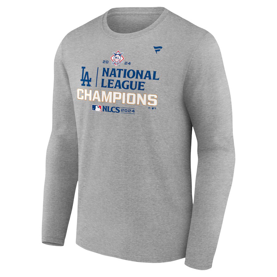 Los Angeles Dodgers 2024 Official National League Champions Lockeroom Long Sleeve Shirt