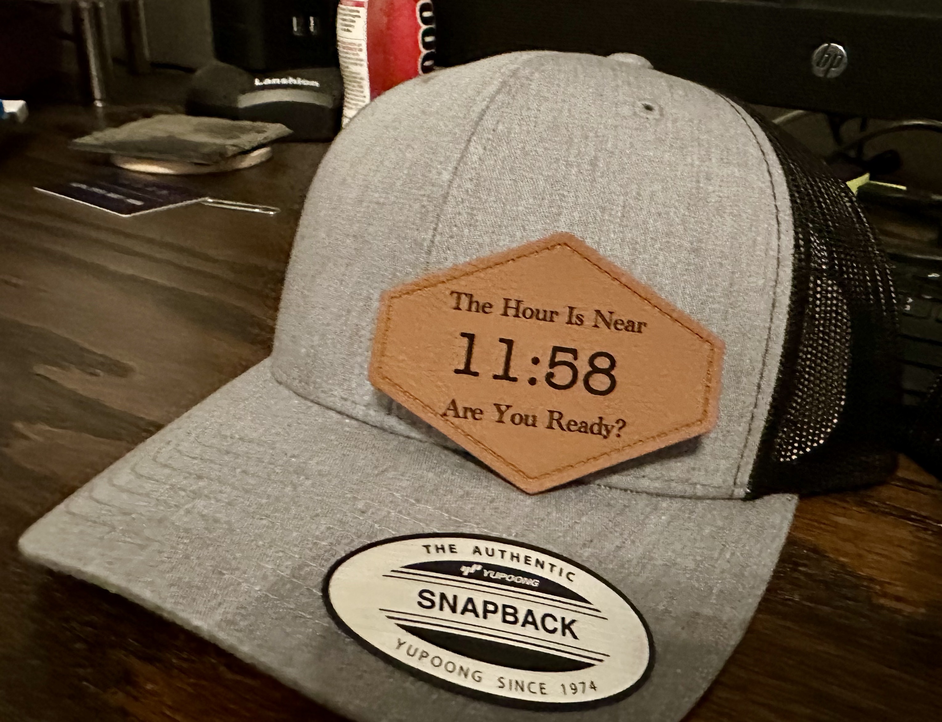 Custom Leather Patch baseball hat (Choose design)