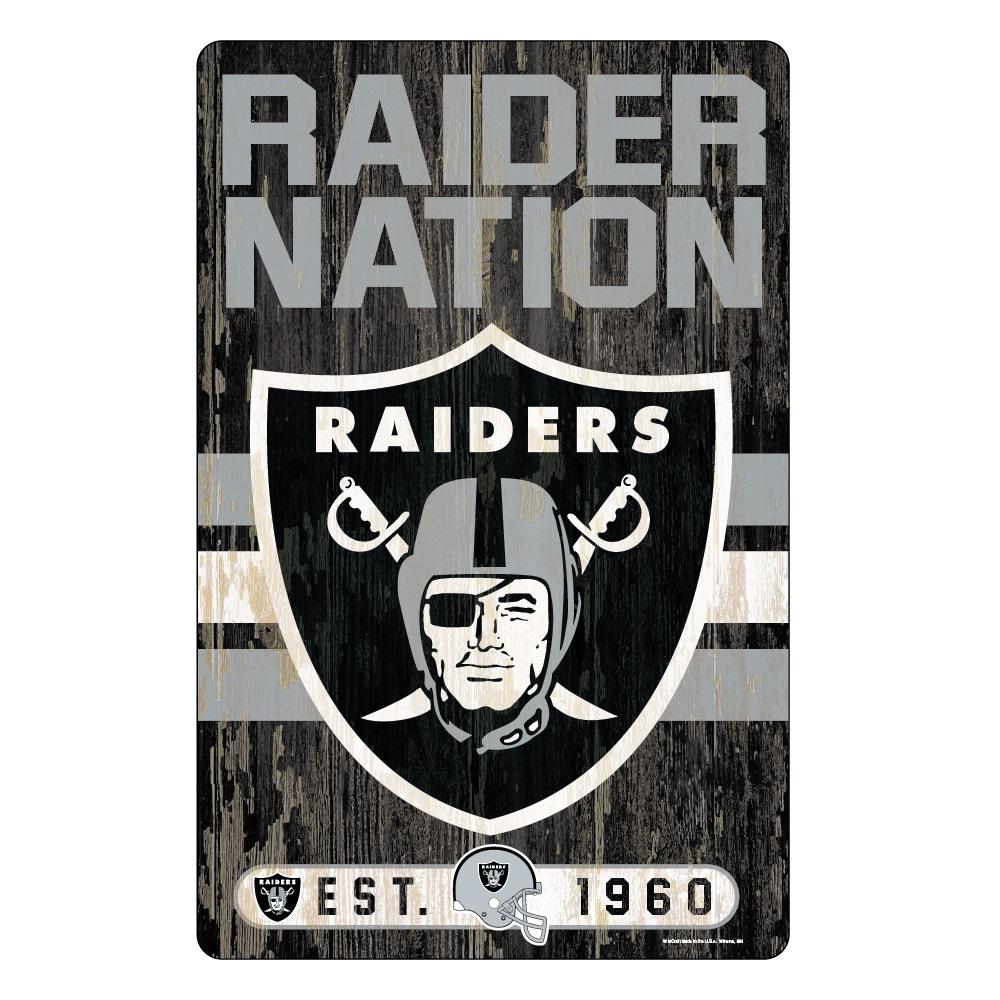 Las Vegas Raiders Wood Slogan Sign 11x17"