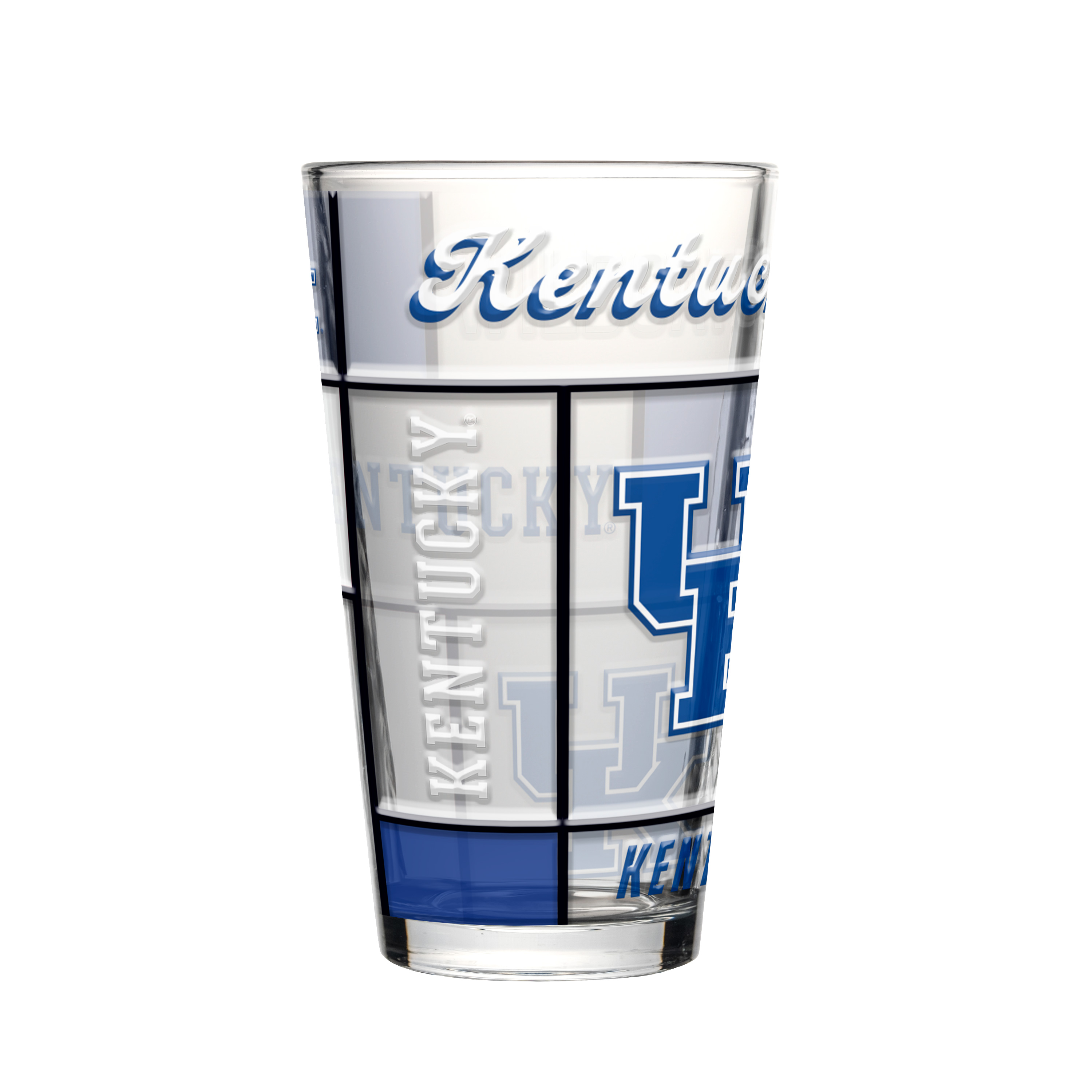 Kentucky Wildcats Boxed Quilted Stained Pint Glass 16oz