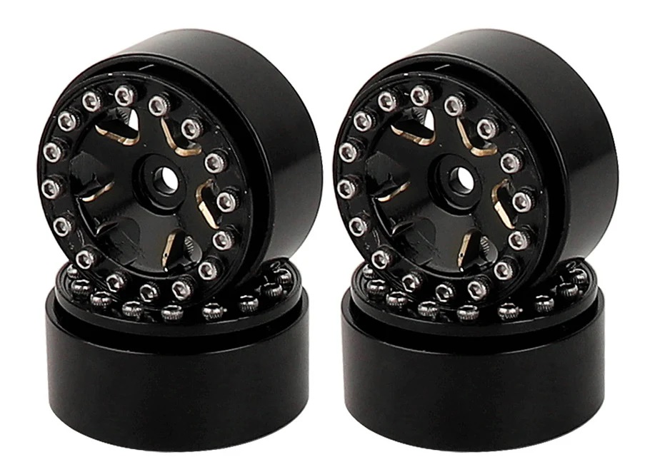 1.0" Z2 Brass Beadlock Crawler Wheels SCX24