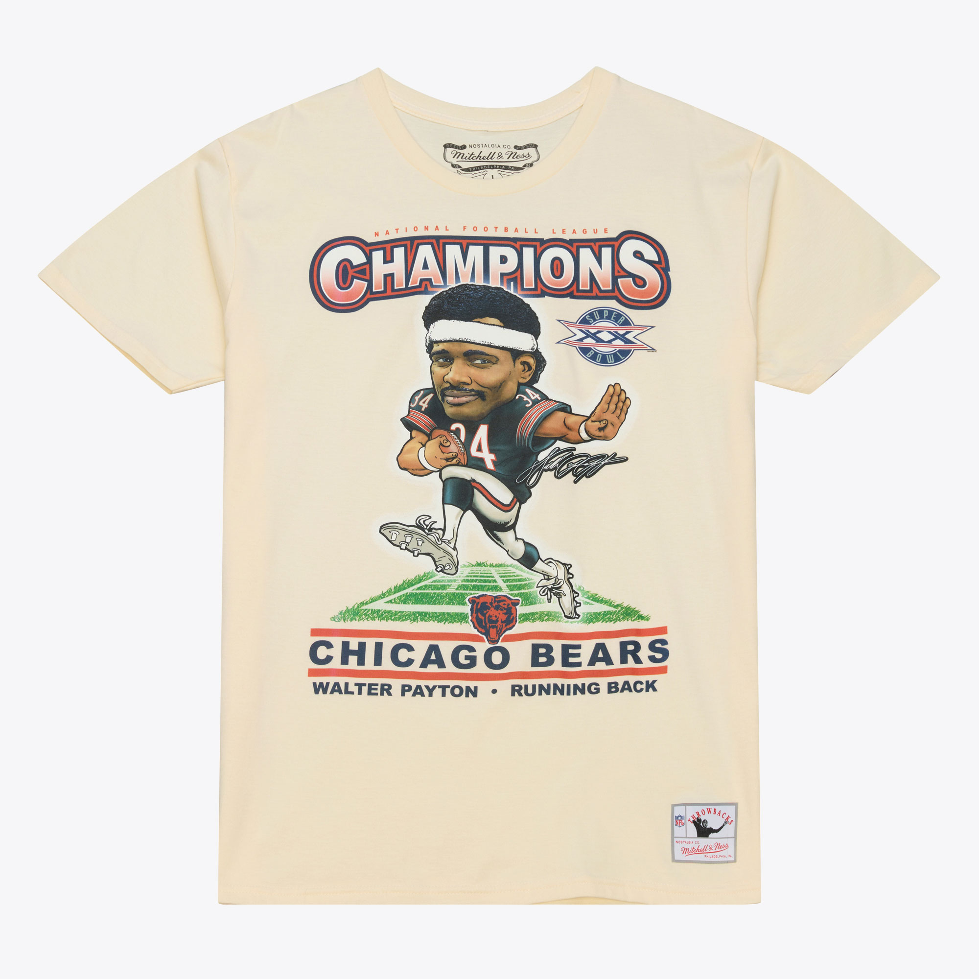Chicago Bears Walter Payton Mitchell and Ness Caricature Shirt