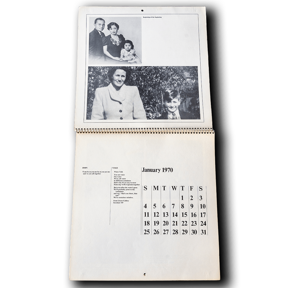Lennon, John -- John And Yoko Calendar 1970 [Ephemera Other]