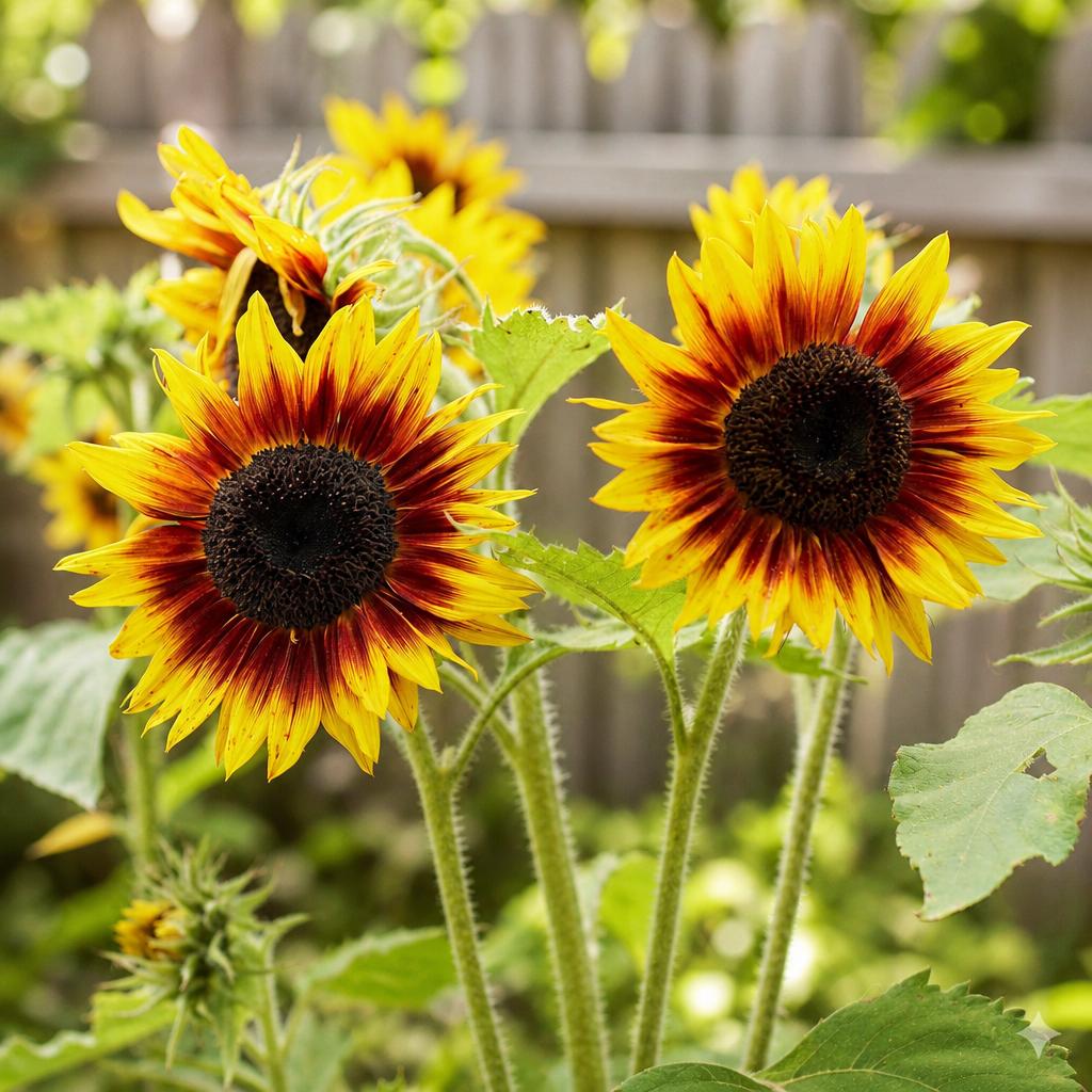 Ring of Fire Sunflower - 2x Mini Plug Plants - Rare Variety