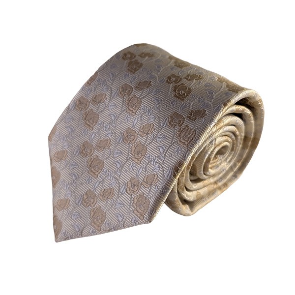 59 X 3.25 Inch Champagne Floral T/T Tie