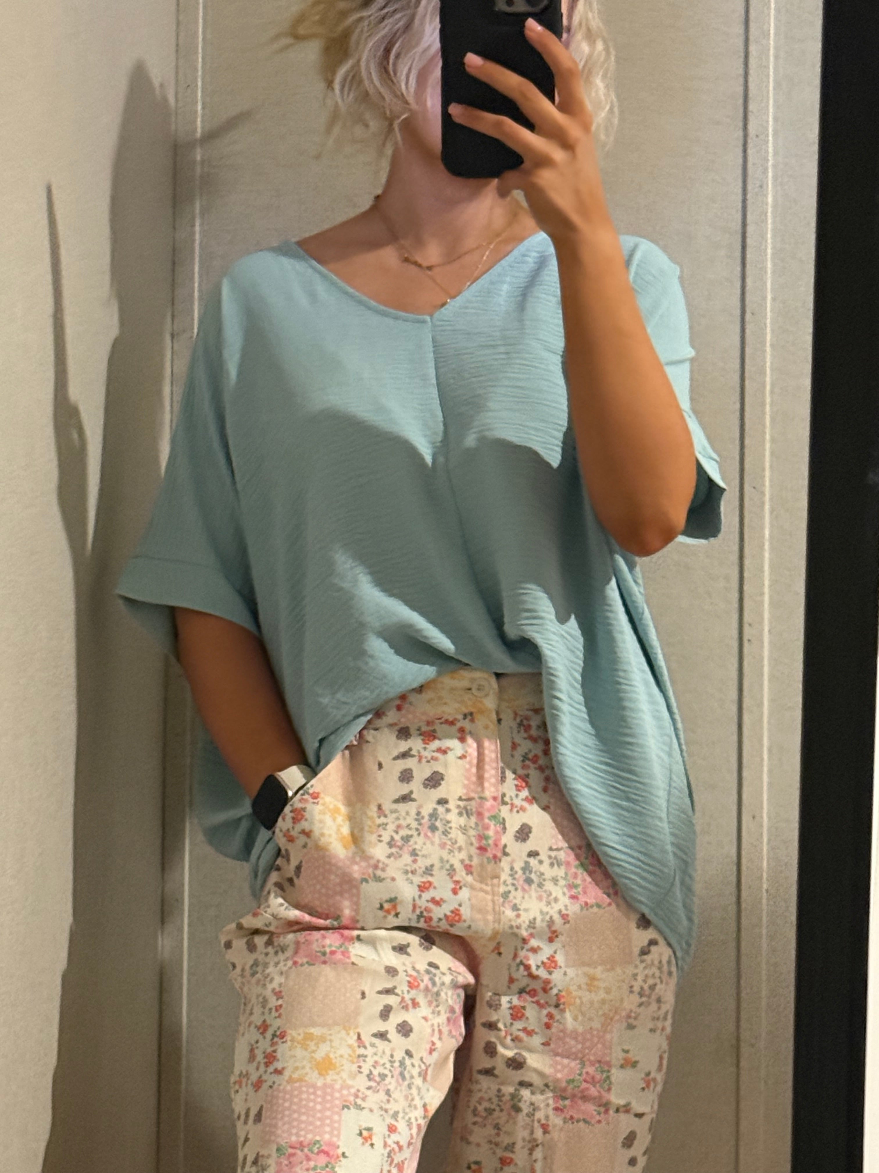 Dusty Blue Blouse