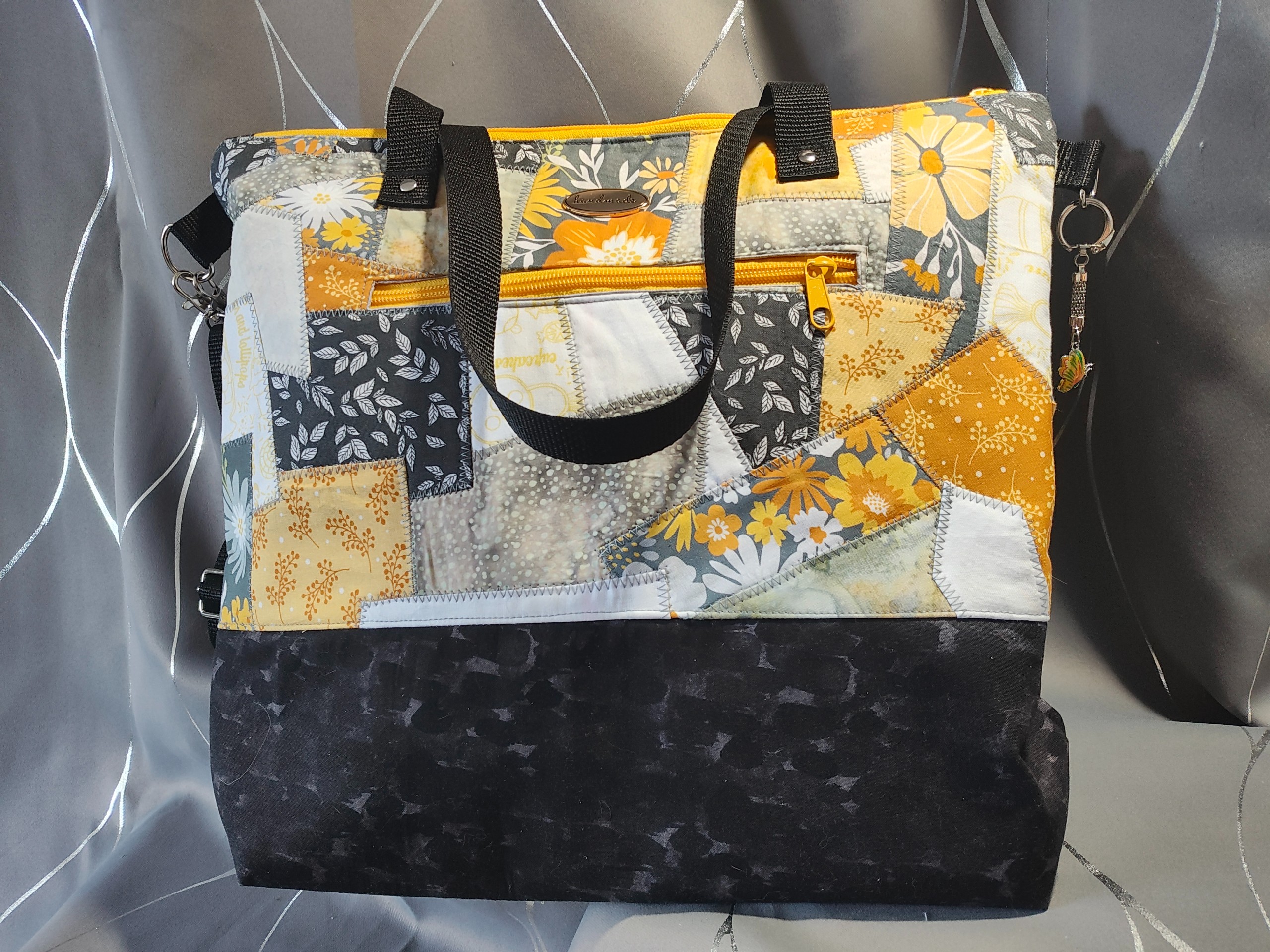 Spring time patchwork tote bag
