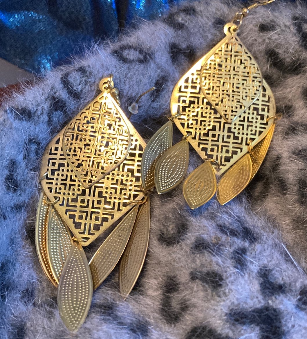 Gold Tone Dangle Earrings