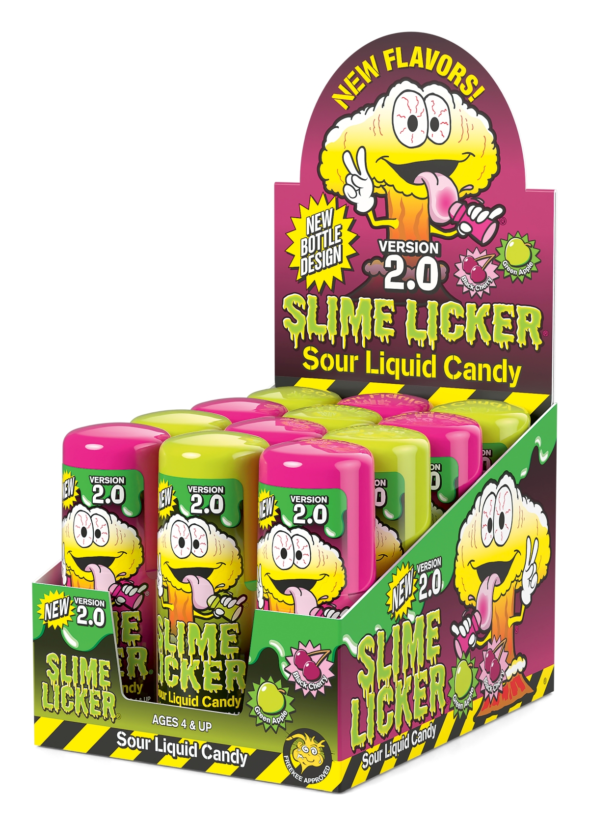 Slime licker  2.0 12 Ct Black Cherry Green Apple Tray
