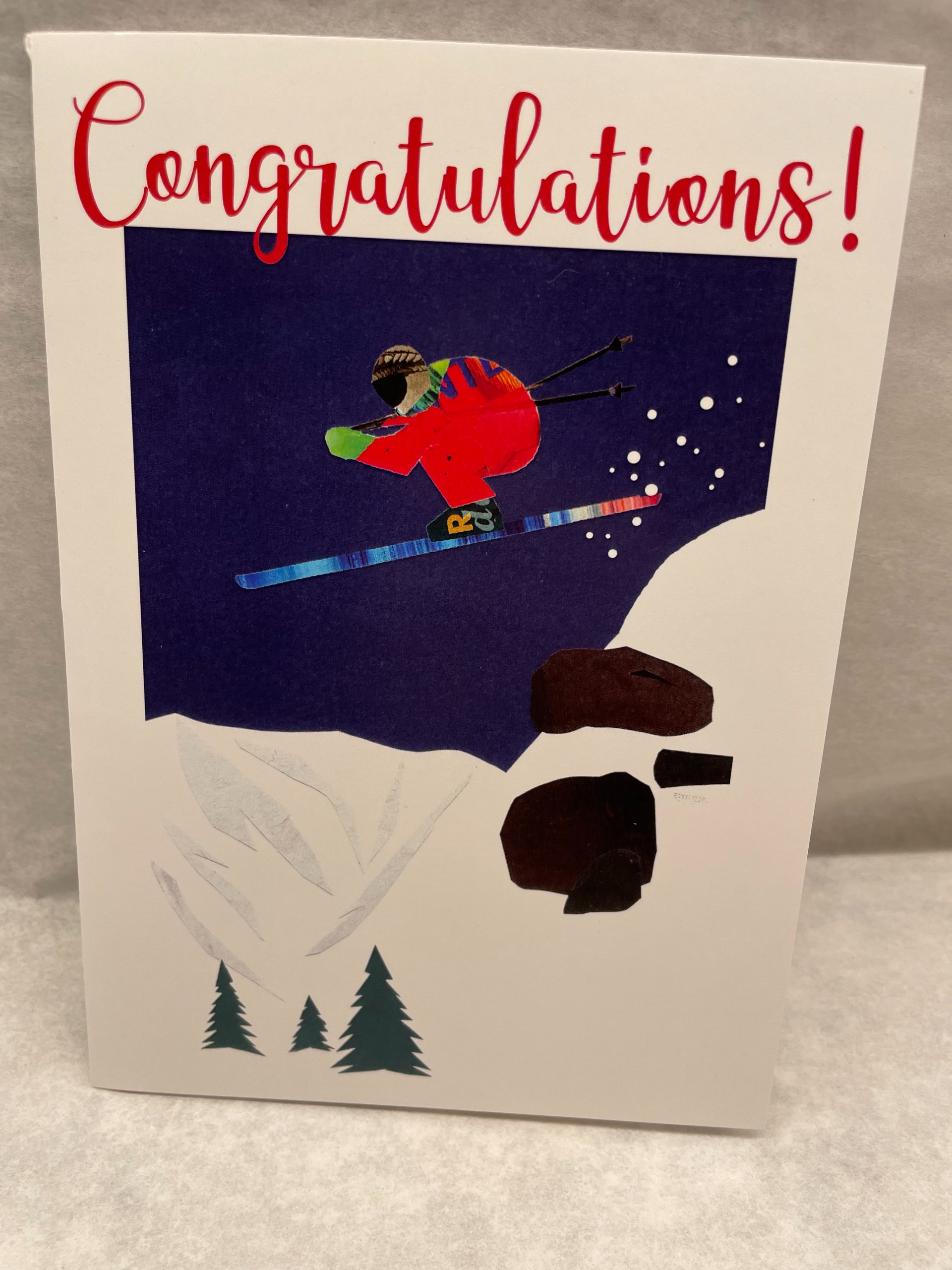 Congratulations Skier Notecard