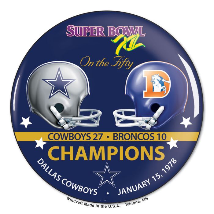 Dallas Cowboys Super Bowl XII Champions Button