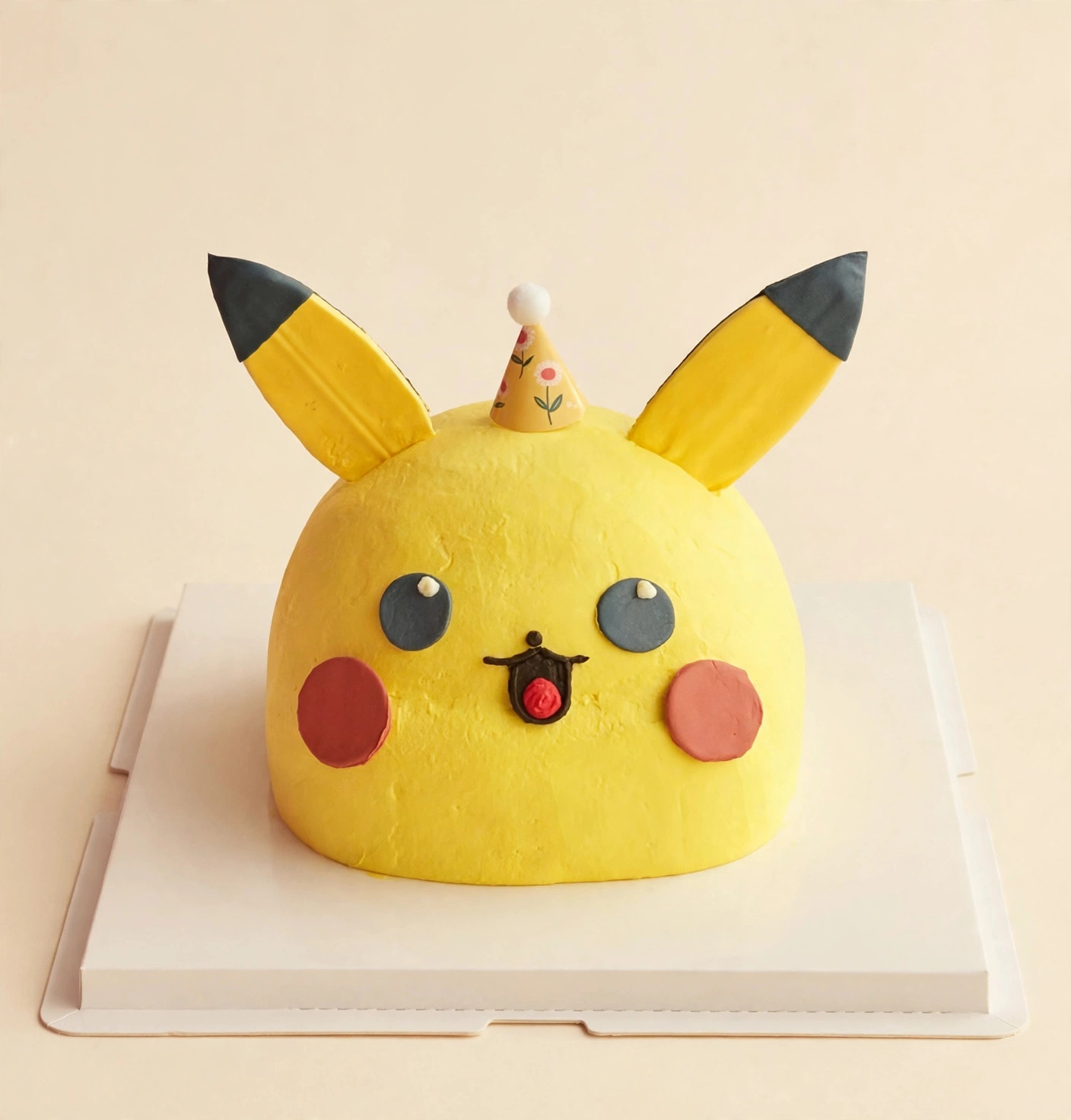 Pikachu Party Hat Cake — HoneyMe Bakery, Bellevue