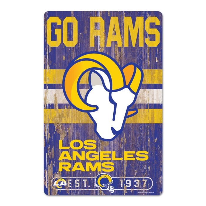Los Angeles Rams Wood Slogan Sign 11x17"