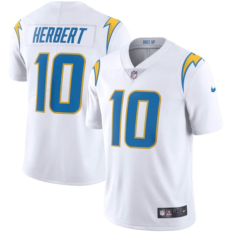 Los Angeles Chargers Justin Herbert #10 Limited White Jersey