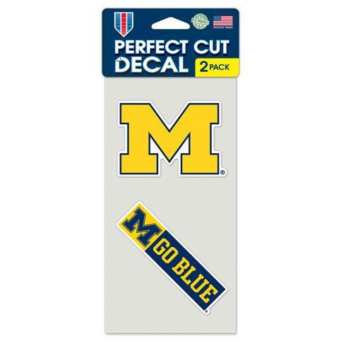 Michigan Wolverines Perfect Cut Decals 2 pack
