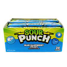 Sour Punch Blue Raspberry Straws 24 Count
