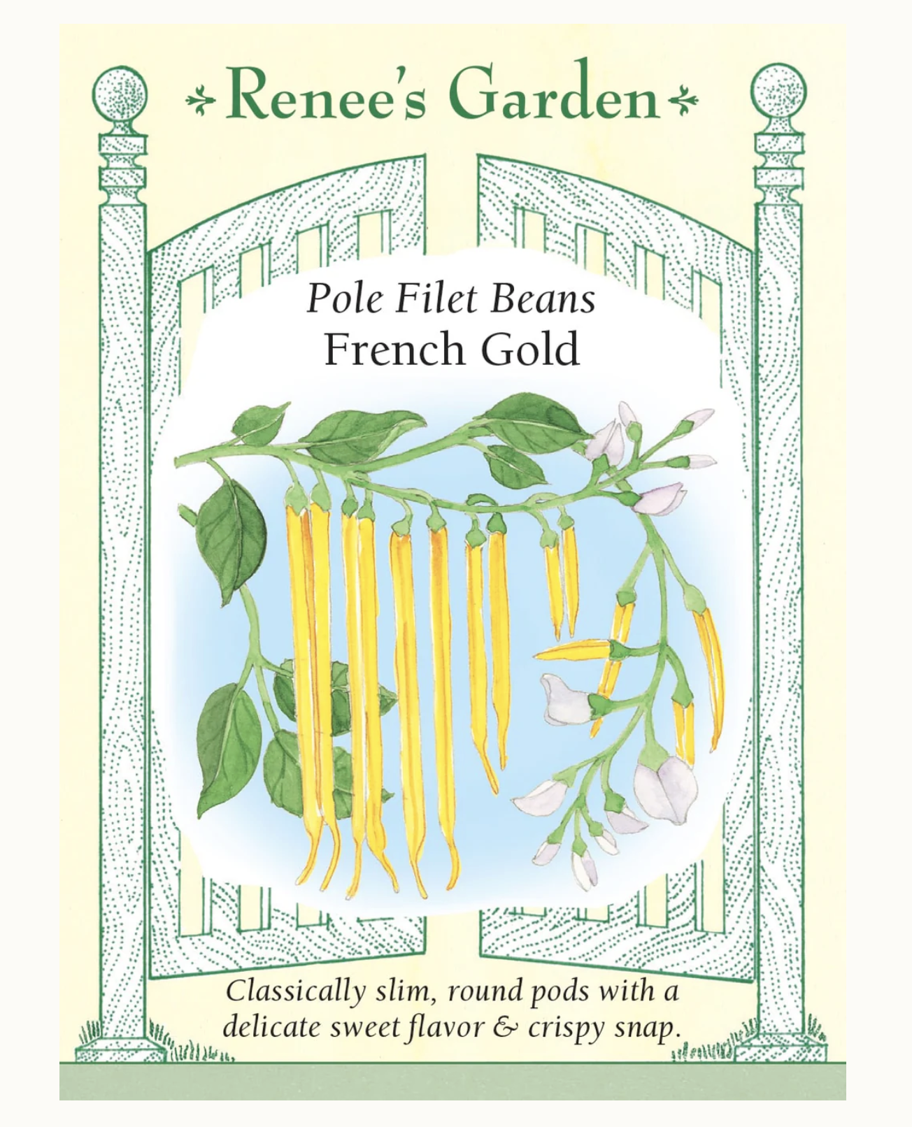Renee's Garden | Pole Filet Beans French Gold