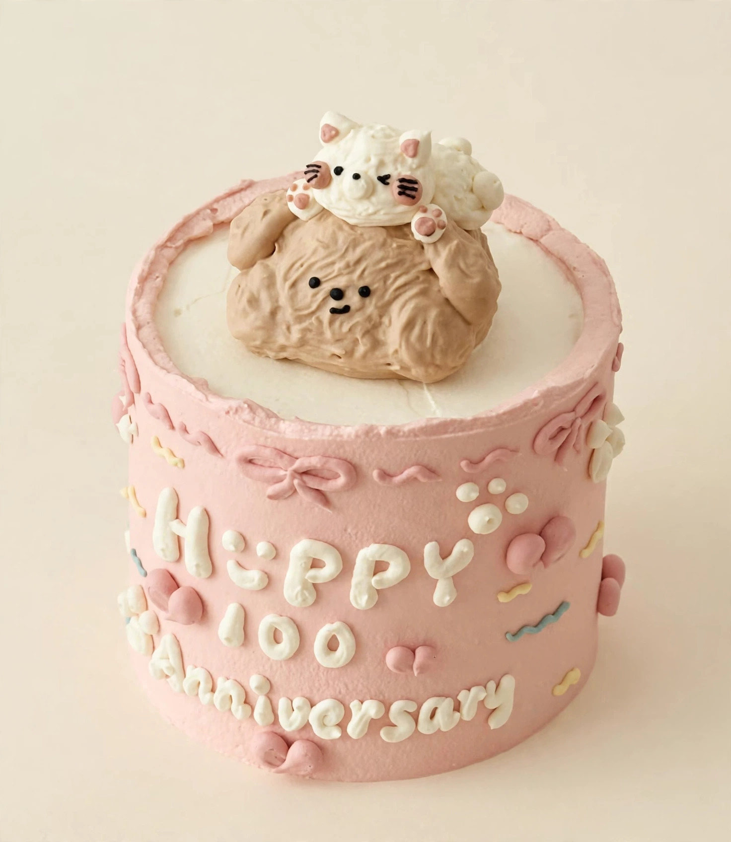 Puppy Cat Cuddle Cake — HoneyMe Bakery, Bellevue