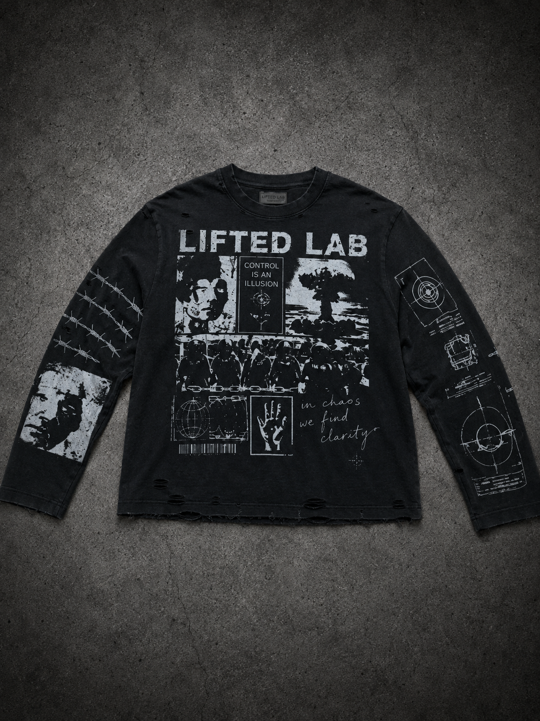 LIFTED LAB Control Is an Illusion Long Sleeve	Vintage Black