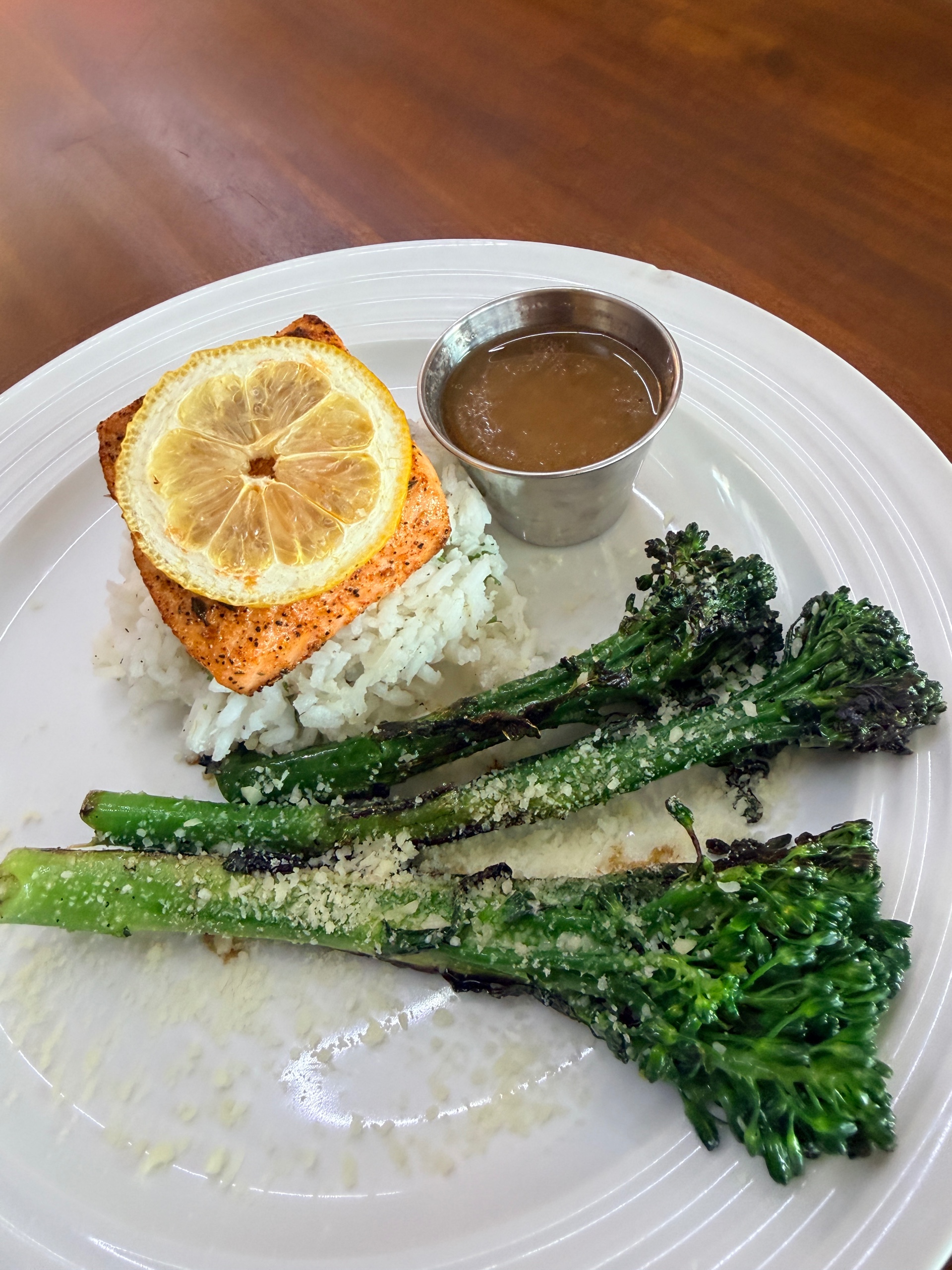 EAT THIS Citrus Kissed Salmon with rice and broccolini