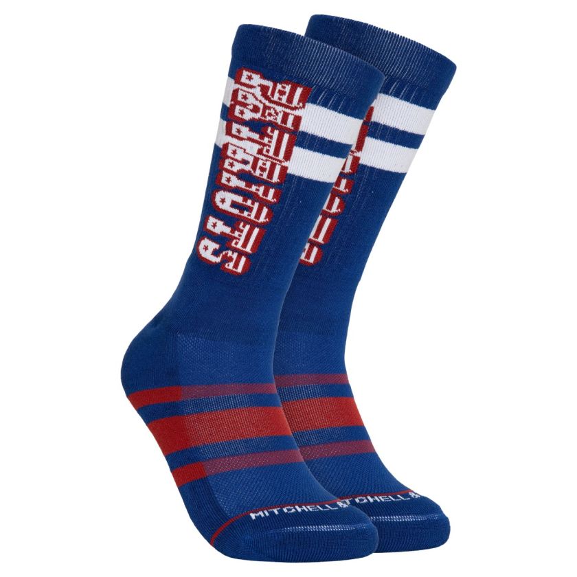 New England Patriots Retro Mitchell and Ness Lateral Socks