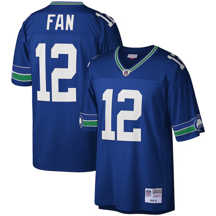 Seattle Seahawks 12's Retro Mitchell and Ness Royal Blue Jersey