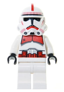 sw0189 Clone Shock Trooper, Coruscant Guard (Phase 2) - White Hips, Black Head