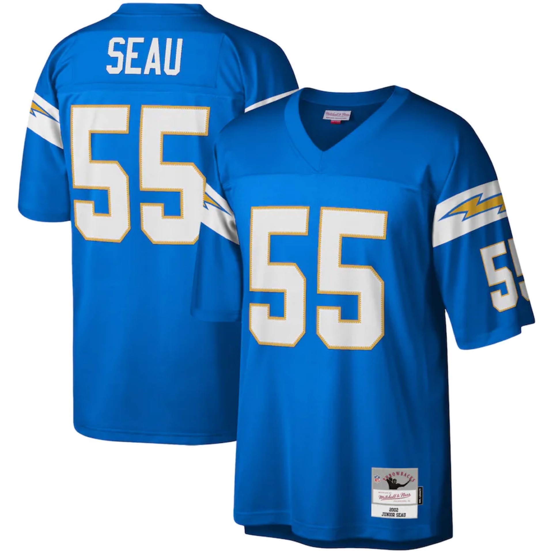 San Diego Chargers Junior Seau #55 Powder Blue Mitchell and Ness Jersey Jersey